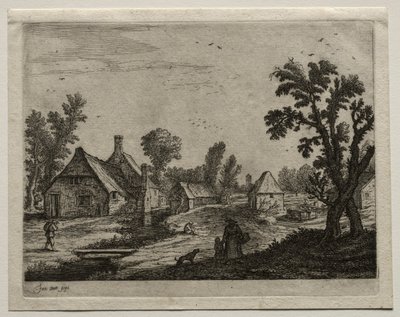 Prkno nad potokem od Jan van Goyen