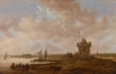 Čtvercová strážní věž od Jan van Goyen