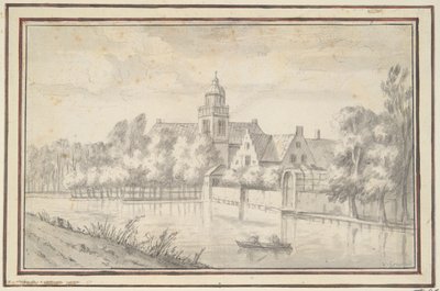 Pohled na hrad a dům na řece od Jan van Goyen