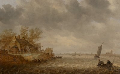 Pohled na Dordrecht z Papendrechtu od Jan van Goyen