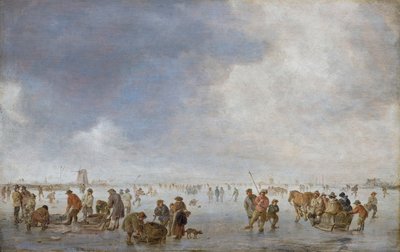 Zimní scéna na ledě od Jan van Goyen