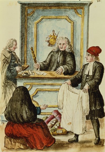 Aukce (wc na papíře) od Jan van Grevenbroeck