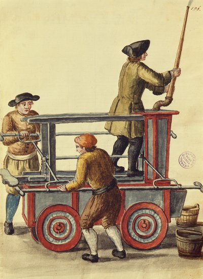 Hydraulické čerpadlo (pero, inkoust a wc na papíře) od Jan van Grevenbroeck