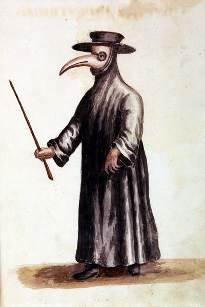Ochranný oděv proti moru v 18. století. od Jan van Grevenbroeck