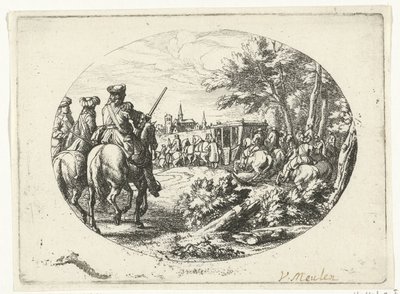 Obléhání města Vojenské scény ze života Ludvíka XIV., krále Francie (název série) od Jan van Huchtenburg
