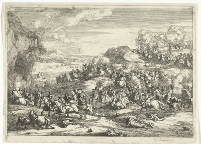 Krajina s jezdeckou bitvou Krajiny (název série) od Jan van Huchtenburg