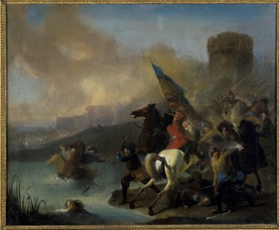 Bojová scéna od Jan van Huchtenburgh
