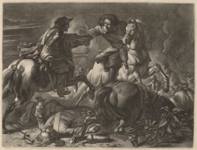 Dva bojující jezdci od Jan van Huchtenburgh