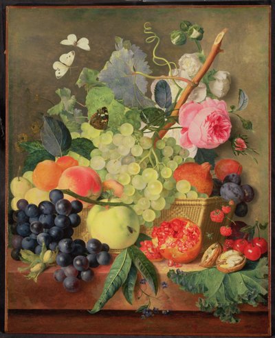 Košík ovoce, 1744 (panel) (pár viz 86746) od Jan van Huysum