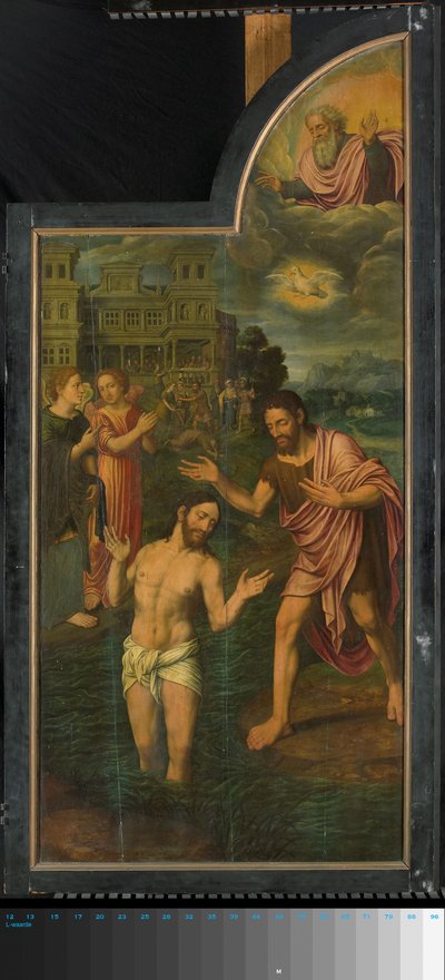 Triptych s výjevy ze života svatého Jana Křtitele, pravá deska od Jan van II Coninxloo
