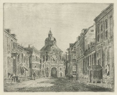 Pohled na Wittevrouwenpoort v Utrechtu od Jan van Lokhorst