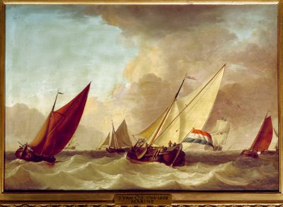 Marine Painting od Jana van Os (1744-1808) 18. století Sun. 0,52 x 0,73 m od Jan van Os