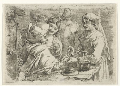 Kartářka se zákazníkem od Jan van Ossenbeeck