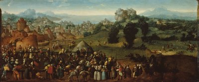 Krajina s turnajem a lovci od Jan van Scorel