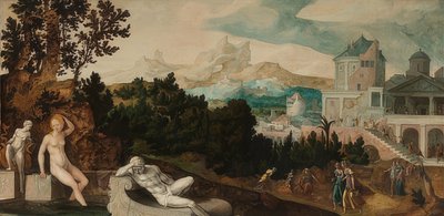 Krajina s Batsheba. Kolem 1540-45 od Jan van Scorel