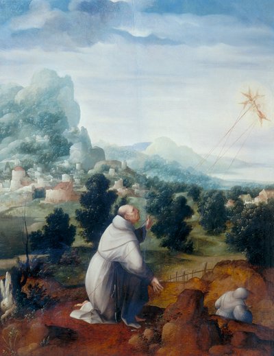 Svatý František z Assisi přijímá stigmata od Jan van Scorel