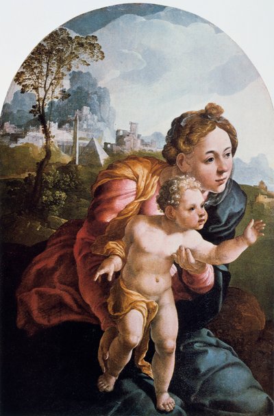Panna a dítě, 16. století. od Jan van Scorel