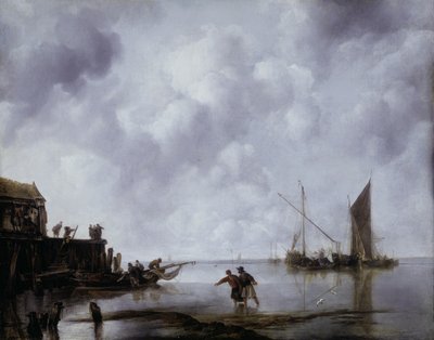 Rybářské lodě v klidu od Jan van de Capelle or Cappelle