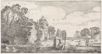 Malý Houtpoort v Haarlemu Hravé krajiny a zábavné básně (název série) od Jan van de Velde (II)