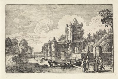 Krajina s Amsterdam Gate v Haarlemu Krajiny (název série) Amenissimae aliquot requculae (název série) od Jan van de Velde (II)