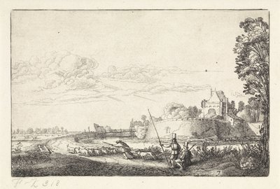 Krajina s Zijlpoort v Haarlemu Krajiny (název série) Amenissimae aliquot requculae (název série) od Jan van de Velde (II)