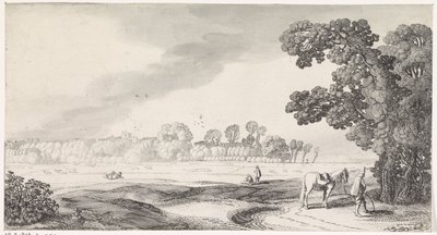 Pastvina landschap potkal plassende muže Playsante lantschappen end vermakelycke views (název série) od Jan van de Velde (II)