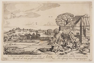 Vzduch (s výhledem na Haarlem), z knihy Čtyři živly od Jan van de Velde II