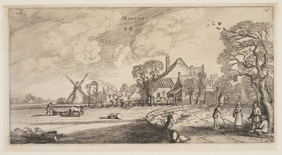 Březen, z knihy Dvanáct měsíců v roce od Jan van de Velde II