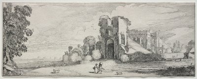 Některé příjemné krajiny a ruiny starověkých památek: Hrad Brederode od Jan van de Velde II