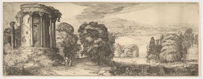 Chrám Sibyly v Tivoli z krajiny a ruin, ca. 1615. od Jan van de Velde II