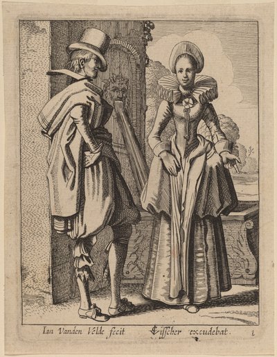 Dvě postavy v kostýmu od Jan van de Velde II