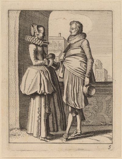 Dvě postavy v kostýmu od Jan van de Velde II