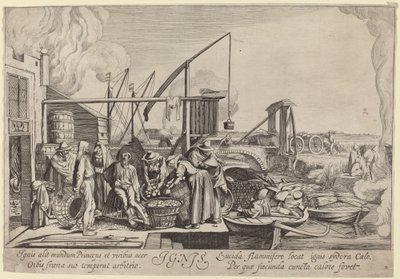 Ignis (oheň) od Jan van de Velde II, after Willem Buytewech