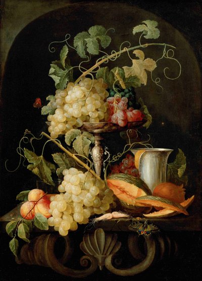 Zátiší s ovocem, 1650-1660. od Jan van den Hecke