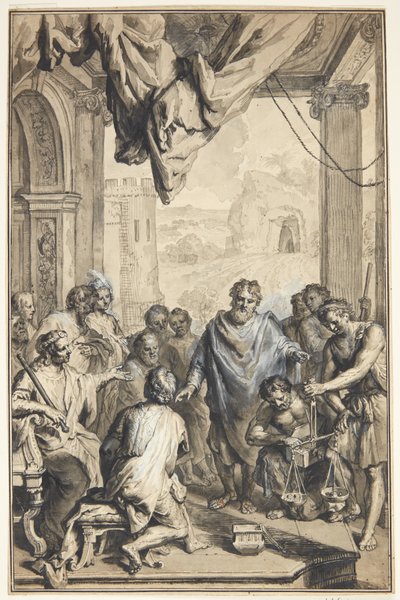 Antik scéna (?) od Jan van den Hoecke