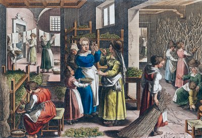 Seidenproduktion in Europa im 16. Jahrhundert von Jan van der (1523-1605) (after) Straet