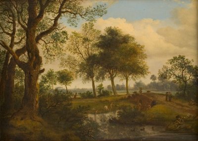 Krajina s koupajícími se od Jan van der Heyden