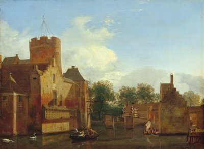 Zámek Loenerslot v Holandsku, cca 1665-70 (olej na dubu) od Jan van der Heyden