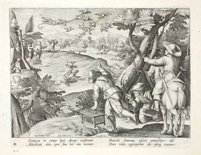 Fowlers catching Crows, ilustrace z 