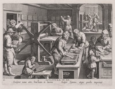 Sculptura in Aes, Dílna rytce od Jan van der Straet, called Johannes Stradanus