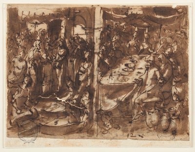Recto: Svatba Panny od Jan van der Straet, called Stradanus