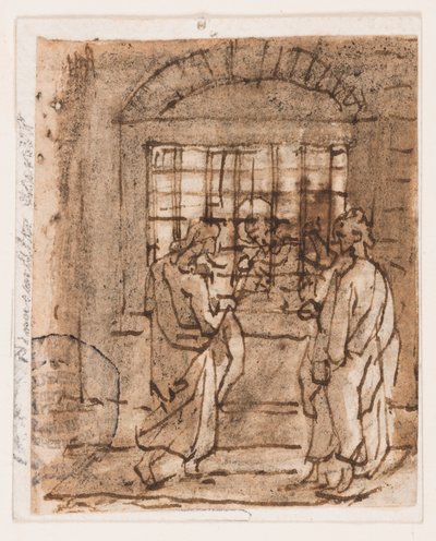 Svatý Petr ve vězení od Jan van der Straet, called Stradanus