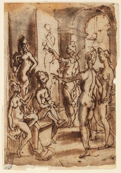 Zeuxis maluje Helenu od Jan van der Straet, called Stradanus
