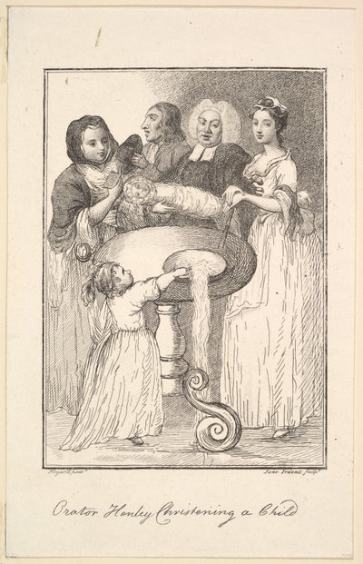 Řečník Henley křtí dítě, 1794. od Jane Ireland