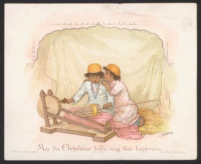 Vánoční přání (chromolitho) od Jane M. Dealy