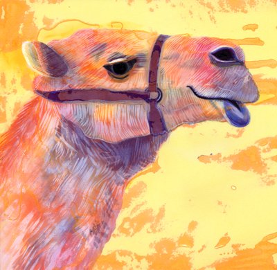 Camel, 1994, (inkoust a kvaš) od Jane Tattersfield