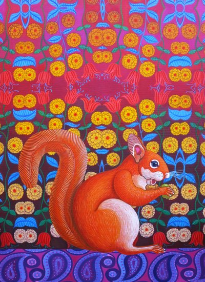 Zrzavá veverka, 2014, od Jane Tattersfield