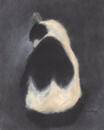 Thomas Taking a Bath, cca 2018 (pastel a uhel na papíře) od Janel Bragg