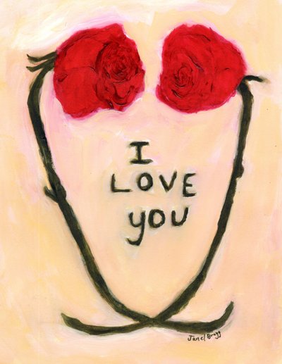 Valentine, kolem roku 2020 (akvarel a kasein na papíře) od Janel Bragg