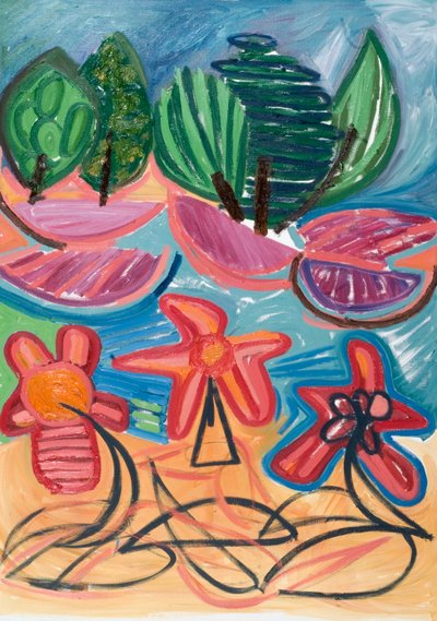 Jsme pouze neporažení (iii), 2007 (olej na plátně) od Janet McKenzie